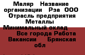 Маляр › Название организации ­ Рза, ООО › Отрасль предприятия ­ Металлы › Минимальный оклад ­ 40 000 - Все города Работа » Вакансии   . Брянская обл.